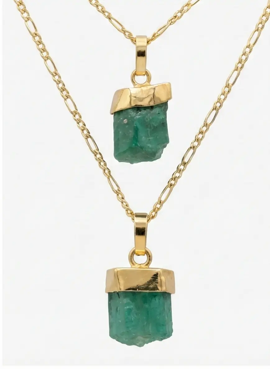 Amuleto Esmeralda Oro