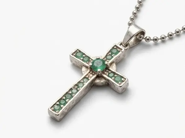 Cruz Trenzada Esmeralda
